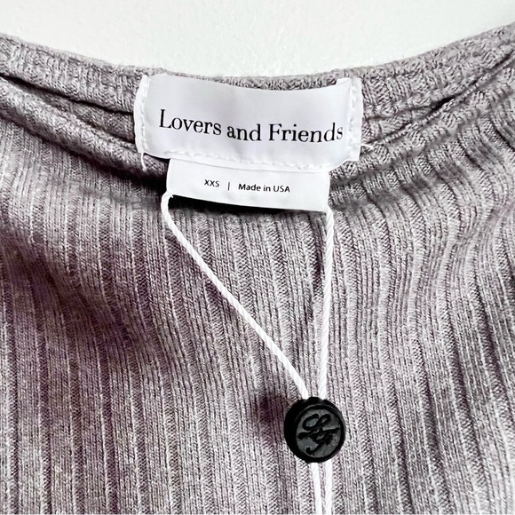 NWT! REVOLVE Lovers + Friends Charlotte Mini Bodycon Long Sleeve Gray Dr… - Picture 7 of 7